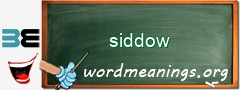 WordMeaning blackboard for siddow